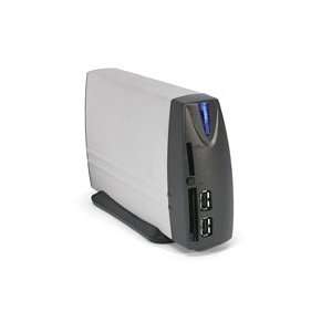 USB 2.0 3.5 External Aluminum Enclosure with a 7 in 1 Card Reader and 