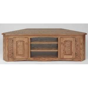  #867 Solid Wood TV Stand Country Oak Plasma LCD Corner 
