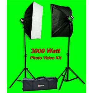 : 3600 Watt Softbox Lighting Kit Flourescent Video Lighting Portrait 
