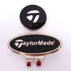  Taylormade Black Golf Ball Marker & Hat Clip: Sports 