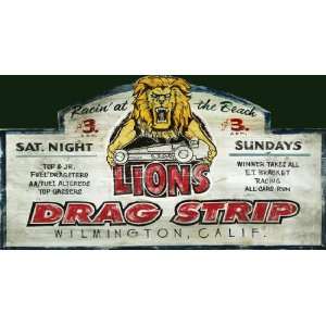 Vintage Signs Drag Strip   Custom Wording Rustic Racing 