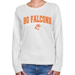 Bowling Green State Falcons Ladies White Logo Arch Long Sleeve Classic 
