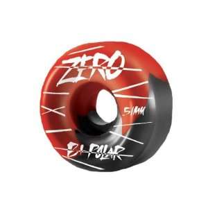  Zero Bi Polar (Set of 4) Skateboard Wheels   51mm   Red 