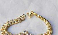 Elegant Rhinstone Set Necklace Earrings Bracelet Mint  