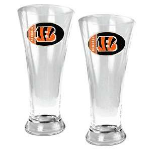  Cincinnati Bengals 2 Piece Pilsner Beer Glass Set: Kitchen 