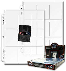 200 BCW Pro 9 Pocket Trading Card Album Pages ~ 2 BOXES P9  