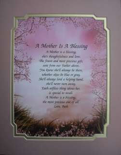 MOTHER IS A BLESSING PERSONALIZED POEM GIFT FOR MOM  