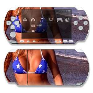  Sony PSP 1000 Skin Decal Sticker  US Flag Bikini 