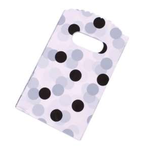 50pcs Thickened Plastic Gift Jewelry Bags Black Spot  