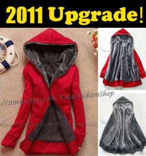 Womens Thicken Hoodie Outerwear Jacket Coat Casual H124  