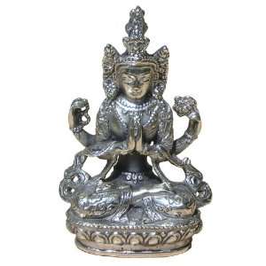   Silver Statue Beloved Tibetan Bodhisattva Chenrezig: Everything Else