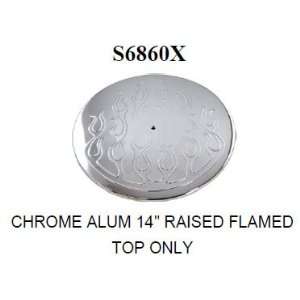 Racing Power S6860X Chrome Aluminum 14in Raised Flame Top