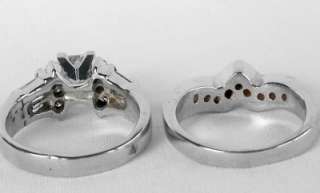   CUSTOM PRINCESS DIAMOND ENGAGEMENT WEDDING RING BAND BRIDAL SET  