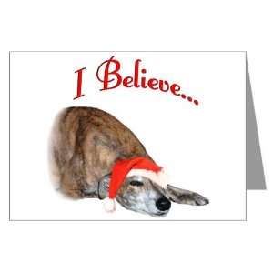  Greyhound I Believe Pets Greeting Cards Pk of 10 by 