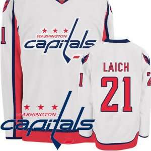   Capitals Authentic NHL Jerseys Brooks Laich AWAY White Hockey Jersey