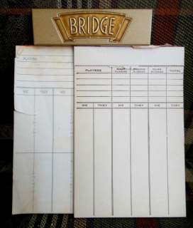 vintage BRIDGE SCORE PAD playing cards CLIPBOARD  