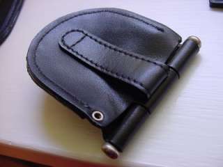 Black Gen. Leather Pocket Watch Case / Holder Belt Loop  