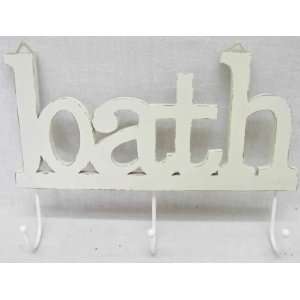   SHABBY CHIC WHITE WALL HOOKS   BATH BY CAAB LIVING: Kitchen & Dining