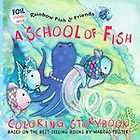 Rainbow Fish A School of Fish Coloring Storybook   Pap