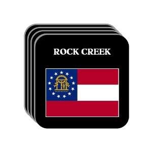  US State Flag   ROCK CREEK, Georgia (GA) Set of 4 Mini 
