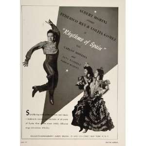  1947 Federico Rey Lolita Gomez Spain Flamenco Dance Ad 
