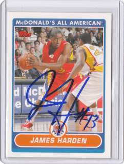 James Harden Thunder 2008 Topps McDonalds All American Signed Rookie 