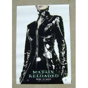 Matrix Reloaded Trinity Double Sided 1 Sheet Original Theatrical Movie 