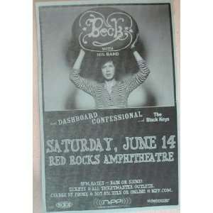  Beck Black Keys Red Rocks Denver Concert Poster: Home 
