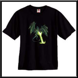 Cool Green Fire Breathing Dragon T Shirt S,M,L,XL,2X,3X  