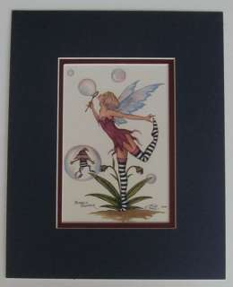 Amy Brown Bubble Blunder Matted Picture Art  