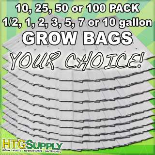 GROW BAGS HYDROPONICS CONTAINER POT POLY PLASTIC B&W  