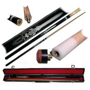  Dolphin Pool Cue Stick   2pc with case