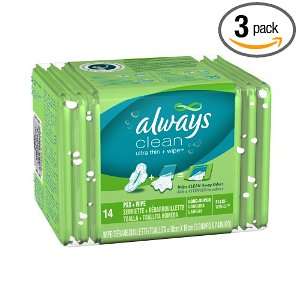  Always Clean Ultra Thin Pads Super with Wings, Unscented 