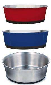 Stainless Steel Dog Bowls with Rubber Bases  Low Prices  