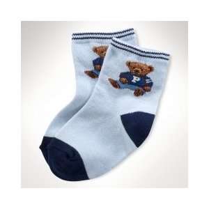   Baby Boy Coastal Blue Crew 1 Pair Socks, Size 18   24 Months Baby