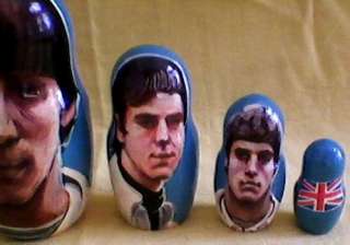 British Invasion Nesting Dolls+Poster:Beatles+Who/Russia/FREE SHIPPING 