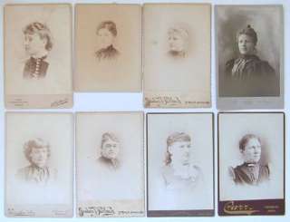 Lot 18 CDVs and Cabinet Cards Women Fashion Hair Jewelry 1860s 1900 