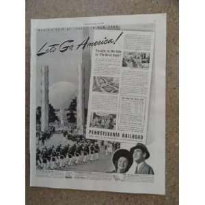  worlds Fair of 1940 in New York, Vintage 40s full page print ad 