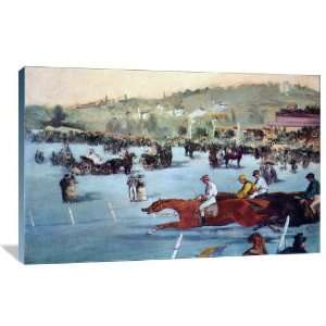  Races at the Bois de Boulogne   Gallery Wrapped Canvas 