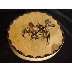 Painted Drum  Tigua Indian Rainbird 16 Musical 
