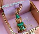 JUICY COUTURE TEDDY BEAR WITH BAGS PENDANT NECKLACE  
