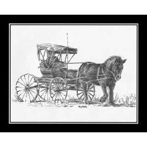  Redlin   Horse and Buggy Pencil Sketch Collection: Home & Kitchen