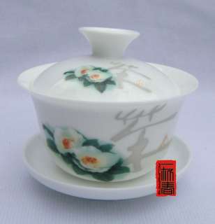 10pcs smart China Tea Set, Porcelain Camellia Teaset  