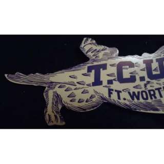 c1935 Vintage TCU Horned Frog Decal   Original   Fort Worth, Texas TX 