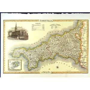  C2000 Map England County Cornwall Scilly Lands End: Home 
