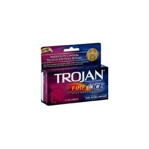  Trojan Fire & Ice Latex Condoms, 10 count (Pack of 3 