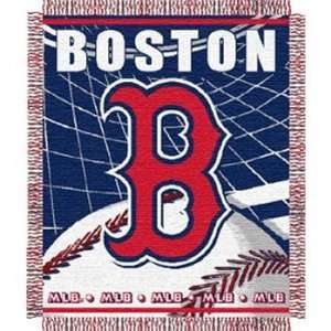  Boston Red Sox Jacquard Woven Throw Blanket Sports 