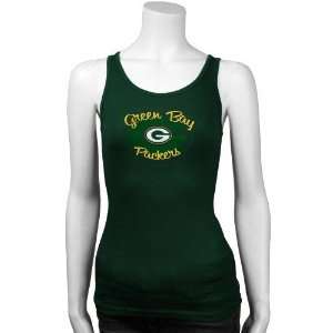  Green Bay Packers Ladies Green Playtime Tank Top Sports 