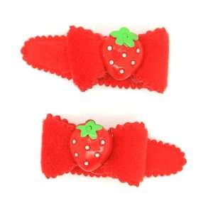  (Red) Baby/ Toddler /Girl Bow Shaped with Tiny Strawberry 