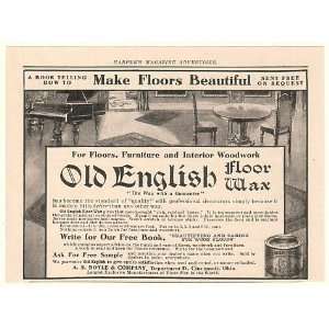  1908 Old English Floor Wax A S Boyle & Co Print Ad 